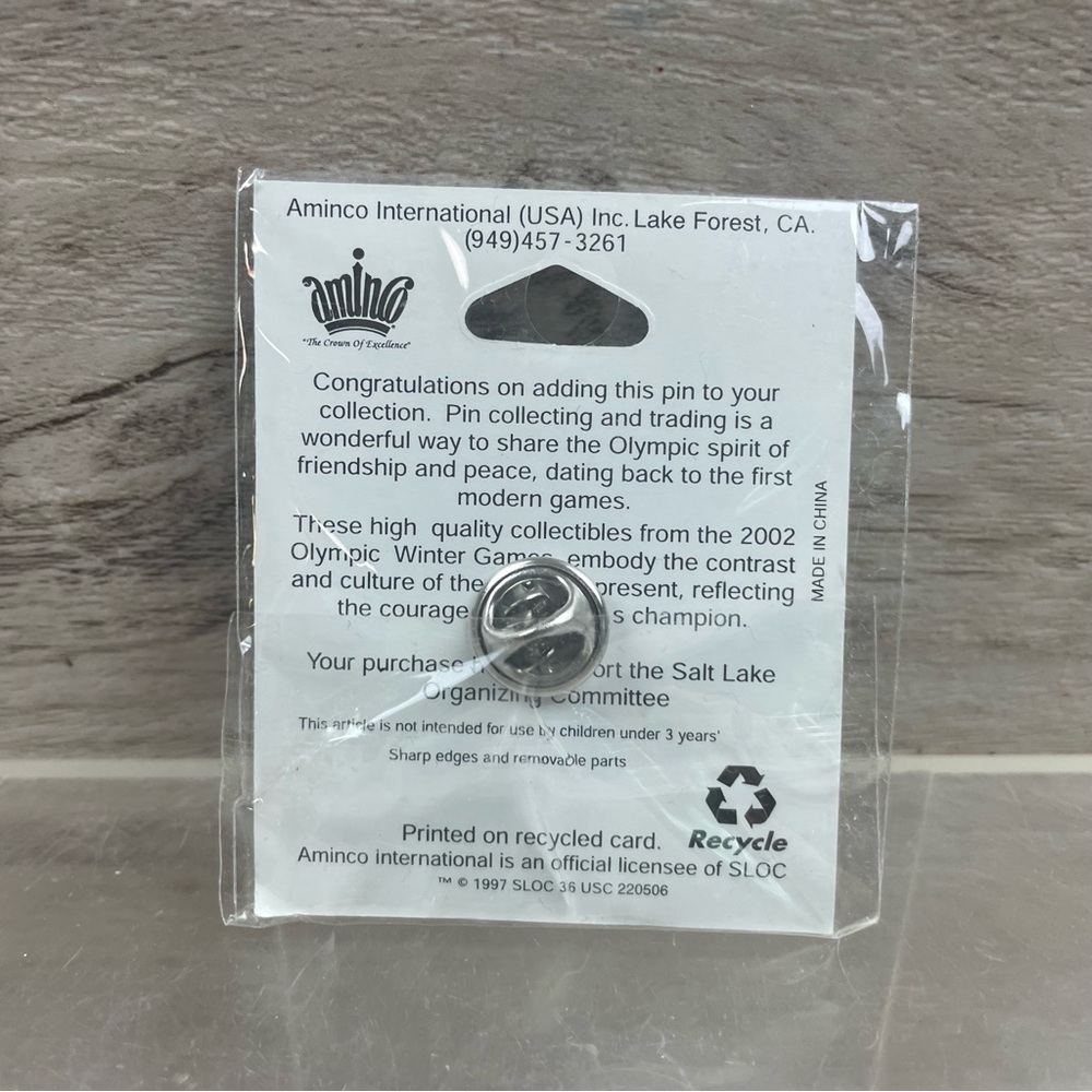 New 2002 Salt Lake Winter Olympics Aminco Pin “I Was At Salt Lake 2002” NOS Y2K - Picture 2 of 2